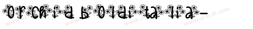 orchid bolditalia字体转换